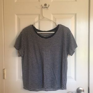 Striped Blue and Gray Shirt